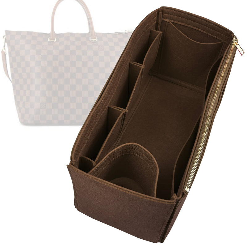 Organizer for [Belmont PM (Small), LV] Tote Purse Bag Insert Liner Shaper (Felt, Wide Open Pockets)