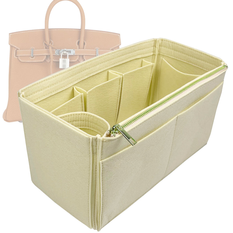 Organizer for [Birkin 40, Hermes] Tote Purse Bag Insert Liner Shaper (Felt, Wide Open Pockets)