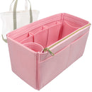 Organizer for [Boat and Tote - Small, L.L.Bean] Tote Purse Bag Insert Liner Shaper (Felt, Wide Open Pockets)