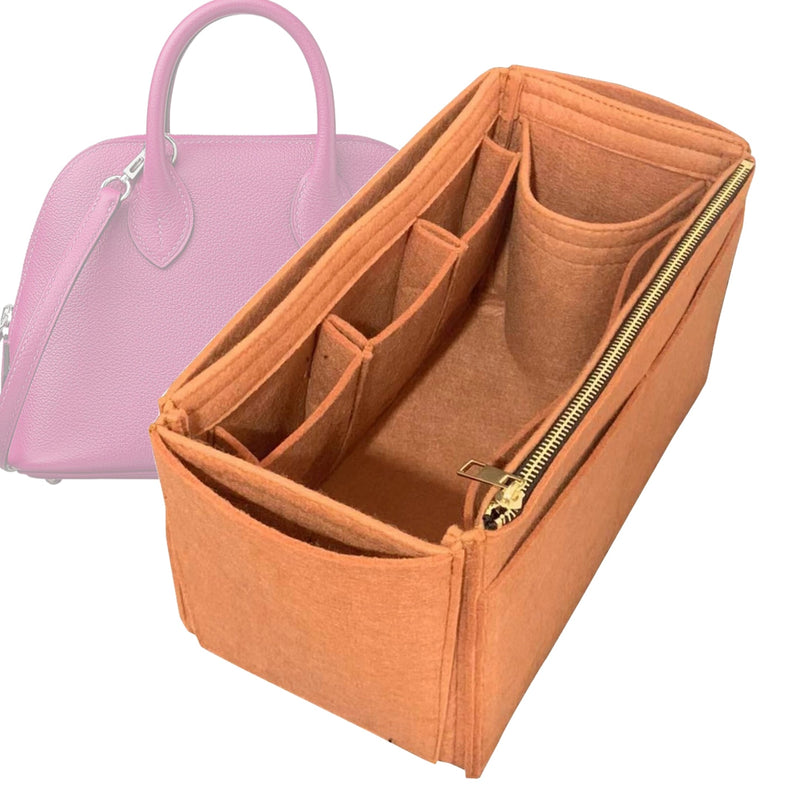 Organizer for [Bolide 35, Hermes] Tote Purse Bag Insert Liner Shaper (Felt, Wide Open Pockets)