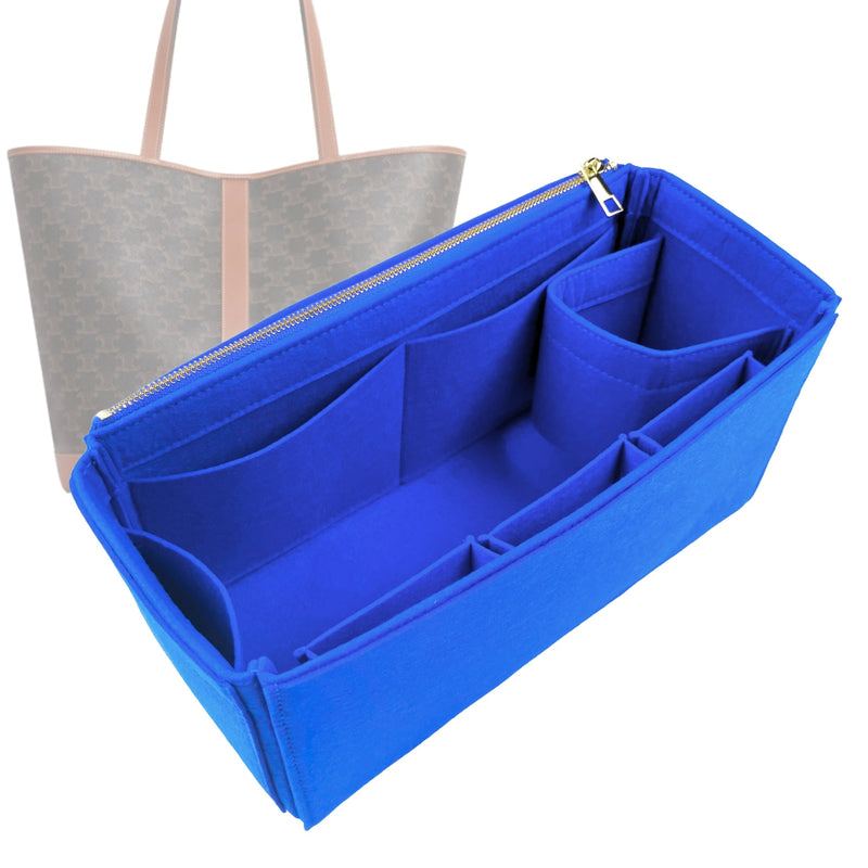 Organizer for [Cabas 16, Celine] Tote Purse Bag Insert Liner Shaper (Felt, Wide Open Pockets)