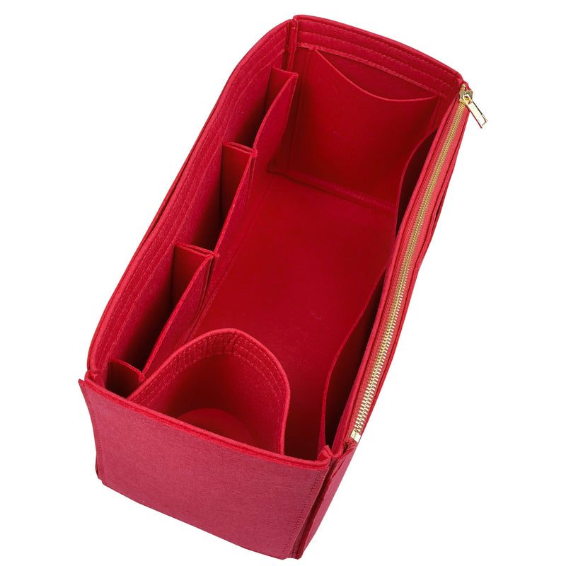 Organizer for [Mini Caro Bucket Bag, Dior] Bag Insert (Felt, Wide Open Pockets)