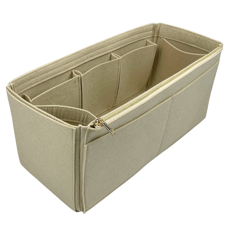 Organizer for [NIKI Shopping, Saint Laurent (YSL)] Tote Purse Bag Insert Liner Shaper (Felt, Wide Open Pockets)