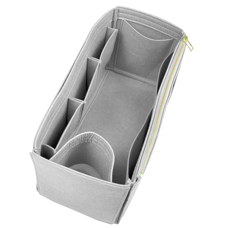 Organizer for [Mini Caro Bucket Bag, Dior] Bag Insert (Felt, Wide Open Pockets)