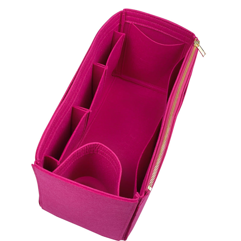 Organizer for [Mini Caro Bucket Bag, Dior] Bag Insert (Felt, Wide Open Pockets)