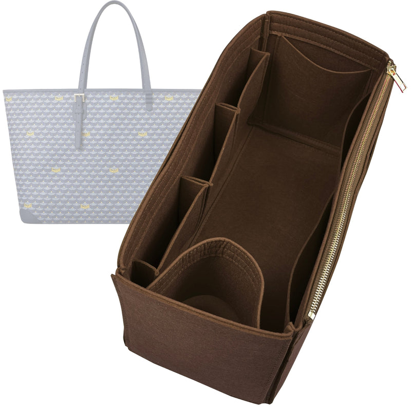 Organizer for [Daily Battle 27, Faure Le Page] Tote Purse Bag Insert Liner Shaper (Felt, Wide Open Pockets)