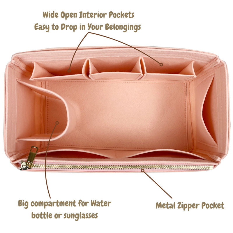 Organizer for [Cabas YSL Small, Saint Laurent (YSL)] Bag Insert (Felt, Wide Open Pockets)