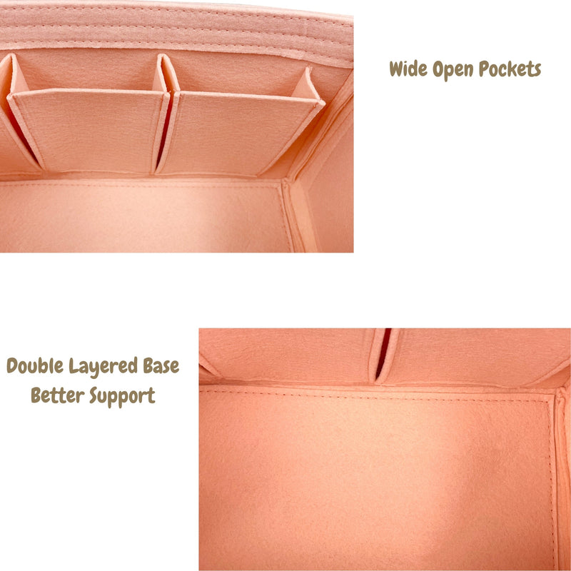 Organizer for [Rockstud Large, Valentino] Bag Insert (Felt, Wide Open Pockets)