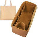 Organizer for [Double Sens 45, Hermes] Tote Purse Bag Insert Liner Shaper (Felt, Wide Open Pockets)