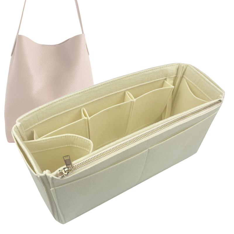 Organizer for [Everyday Cabas, Mansur Gavriel] Tote Purse Bag Insert Liner Shaper (Felt, Wide Open Pockets)