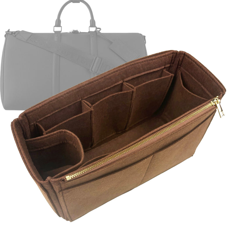 Organizer for [City Keepall, LV] Tote Purse Bag Insert Liner Shaper (Felt, Wide Open Pockets)