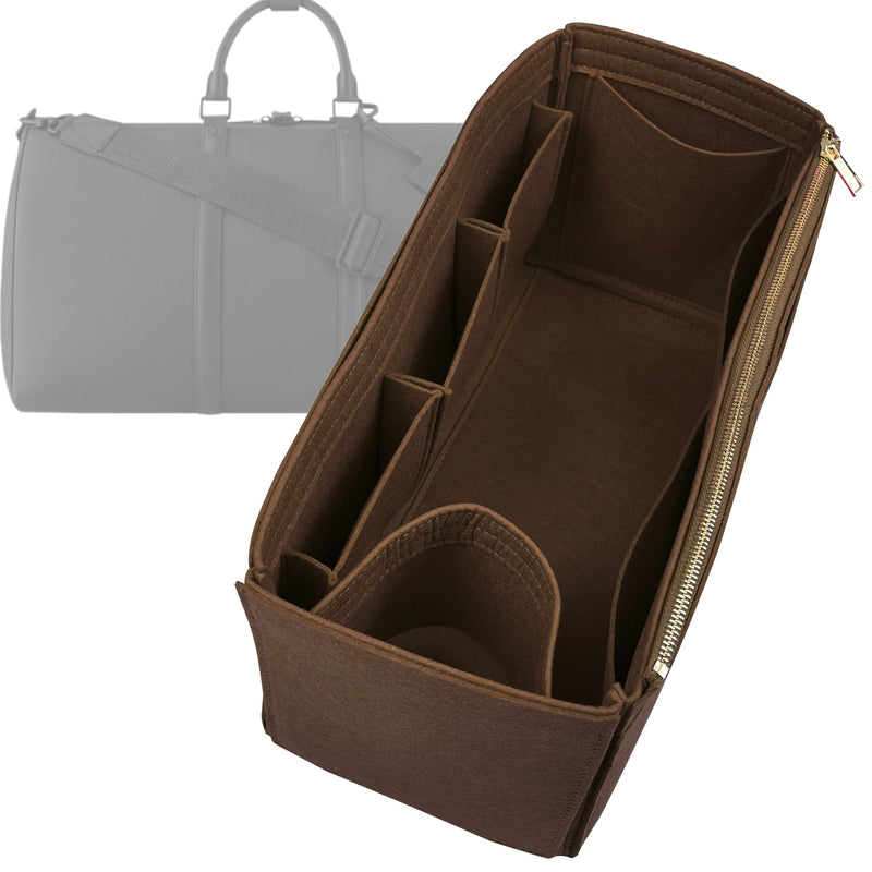 Organizer for [Keepall 25, LV] Tote Purse Bag Insert Liner Shaper (Felt, Wide Open Pockets)