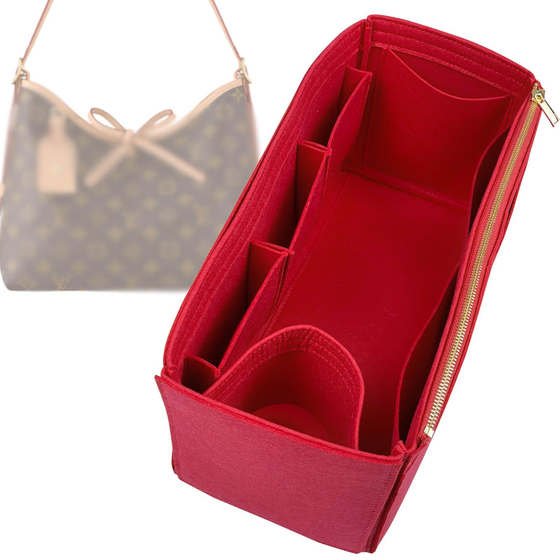 Organizer for [CarryAll MM (Medium), LV] Tote Purse Bag Insert Liner Shaper (Felt, Wide Open Pockets)