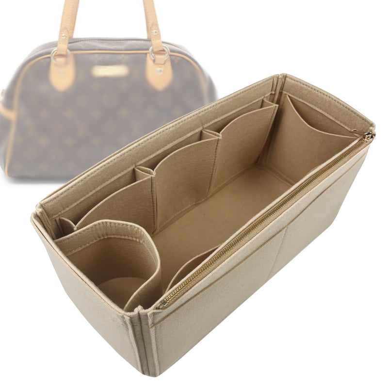 Organizer for [Montorgueil GM (Large), LV] Tote Purse Bag Insert Liner Shaper (Felt, Wide Open Pockets)