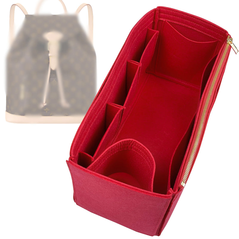 Organizer for [Montsouris GM (Large), LV] Tote Purse Bag Insert Liner Shaper (Felt, Wide Open Pockets)