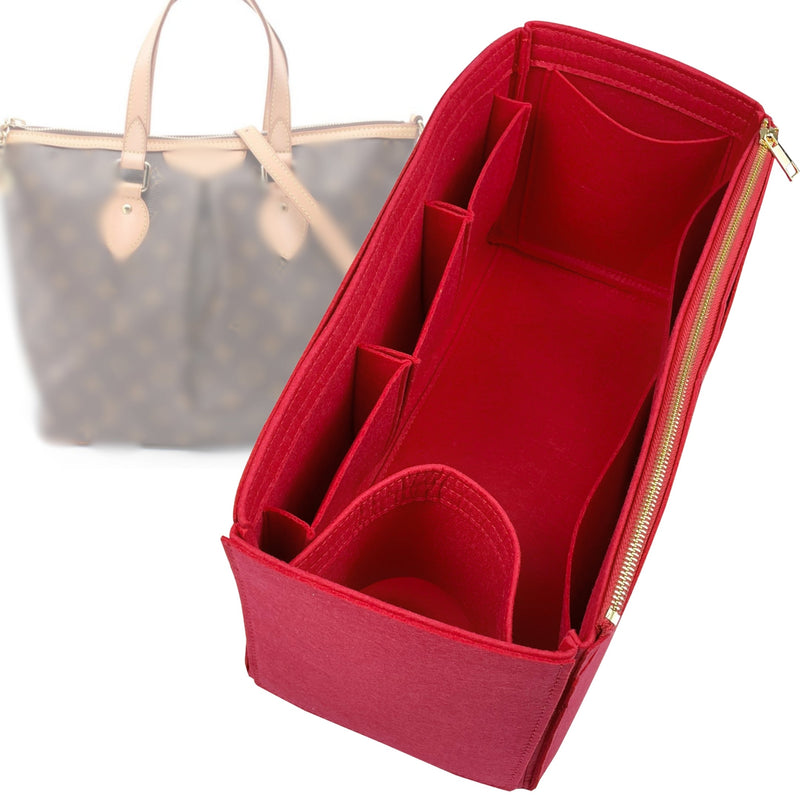 Organizer for [Palermo GM (Large), LV] Tote Purse Bag Insert Liner Shaper (Felt, Wide Open Pockets)