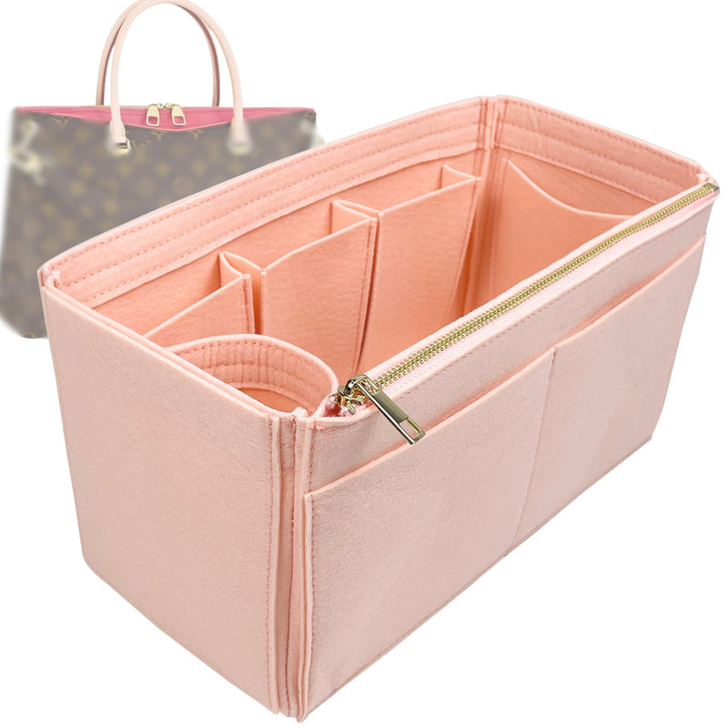 Organizer for [Pallas MM, LV] Tote Purse Bag Insert Liner Shaper (Felt, Wide Open Pockets)