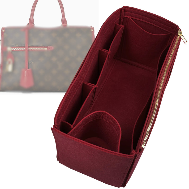 Organizer for [Popincourt MM (Medium), LV] Tote Purse Bag Insert Liner Shaper (Felt, Wide Open Pockets)