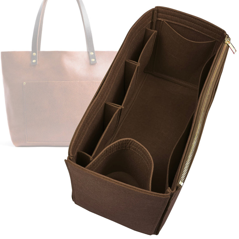 Organizer for [Classic Tote Small, Portland Leather Goods] Tote Purse Bag Insert Liner Shaper (Felt, Wide Open Pockets)