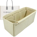 Organizer for [Rive Gauche Large, Saint Laurent (YSL)] Tote Purse Bag Insert Liner Shaper (Felt, Wide Open Pockets)