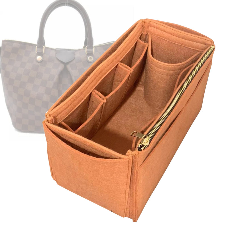 Organizer for [Siena MM (Medium), LV] Tote Purse Bag Insert Liner Shaper (Felt, Wide Open Pockets)