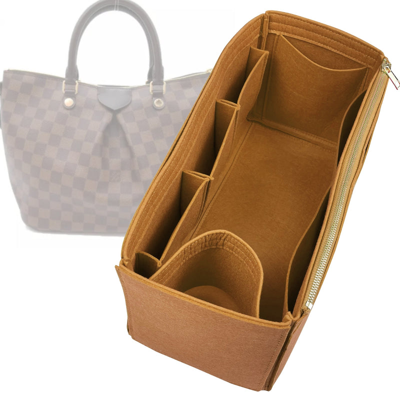 Organizer for [Siena PM (Small), LV] Tote Purse Bag Insert Liner Shaper (Felt, Wide Open Pockets)