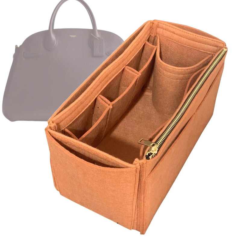 Organizer for [Soft Empire Carryall 48, Coach] Tote Purse Bag Insert Liner Shaper (Felt, Wide Open Pockets)