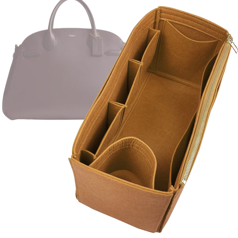 Organizer for [Soft Empire Carryall 48, Coach] Tote Purse Bag Insert Liner Shaper (Felt, Wide Open Pockets)