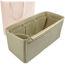 Organizer for [Tall Structured Leather Tote, Cuyana] Tote Purse Bag Insert Liner Shaper (Felt, Wide Open Pockets)