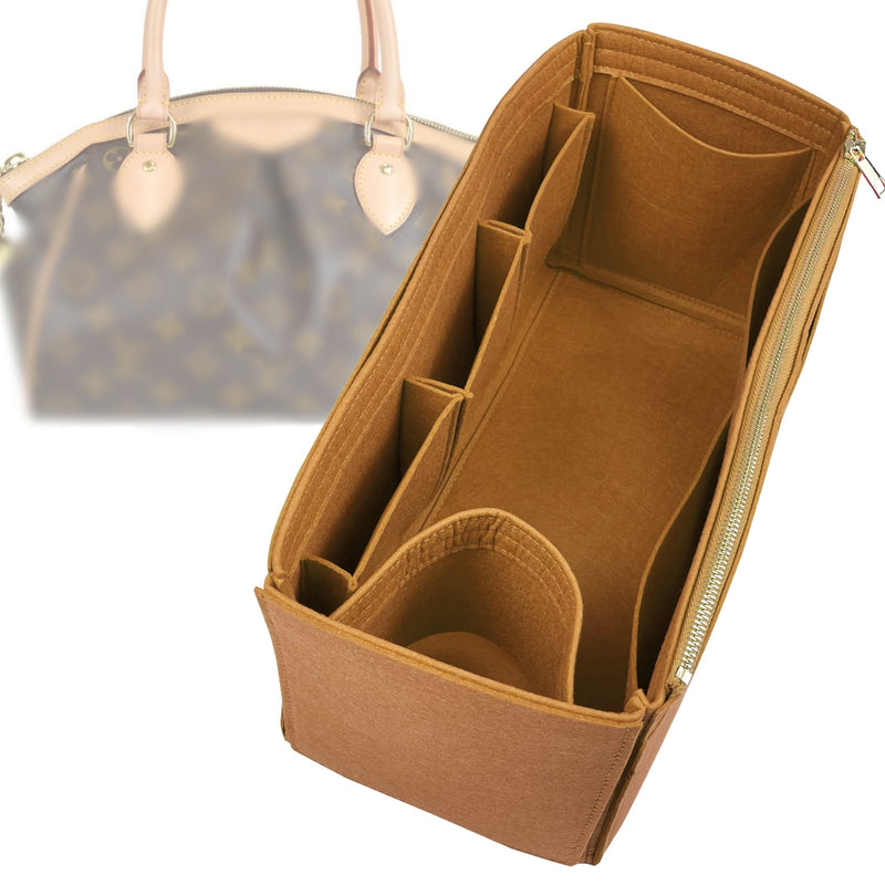 Organizer for [Tivoli GM (Large), LV] Tote Purse Bag Insert Liner Shaper (Felt, Wide Open Pockets)
