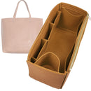 Organizer for [Zip-Top Transport Carryall, Madewell] Tote Purse Bag Insert Liner Shaper (Felt, Wide Open Pockets)