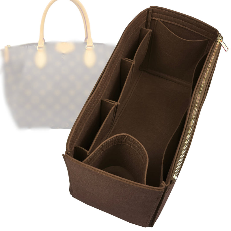 Organizer for [Turenne PM (Small), LV] Tote Purse Bag Insert Liner Shaper (Felt, Wide Open Pockets)