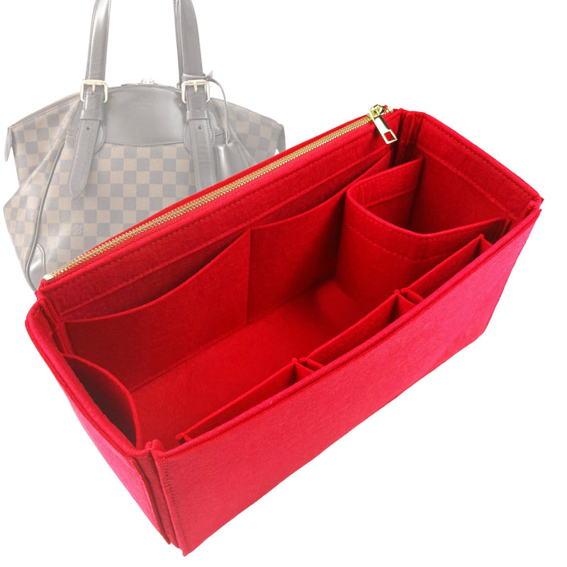 Organizer for [Verona GM (Large), LV] Tote Purse Bag Insert Liner Shaper (Felt, Wide Open Pockets)