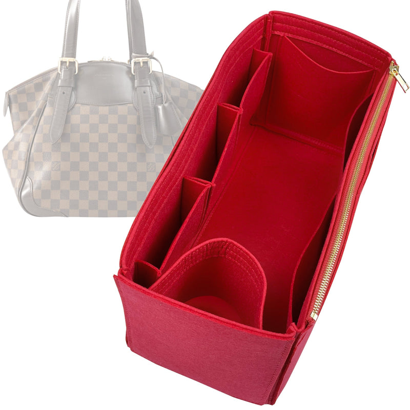 Organizer for [Verona MM (Medium), LV] Tote Purse Bag Insert Liner Shaper (Felt, Wide Open Pockets)