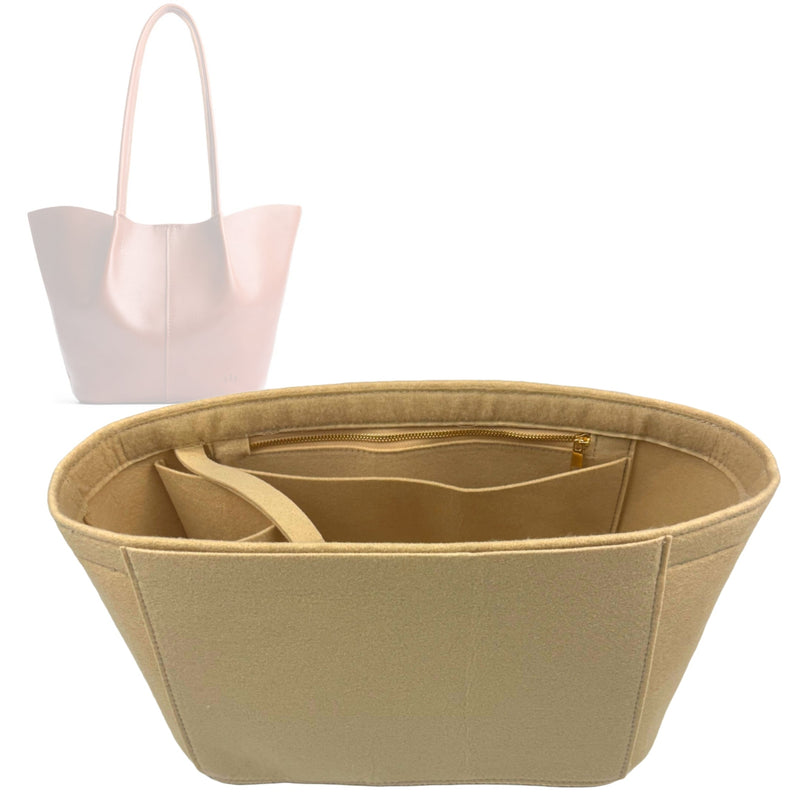 Organizer for [Devan Bucket Tote Oversized, Portland Leather Goods] Tote Purse Bag Insert Organiser Liner Shaper (Felt, Contour Fit)