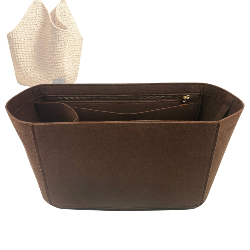 Organizer for [Large Lotus Tote, Khaite] Tote Purse Bag Insert Organiser Liner Shaper (Felt, Contour Fit)