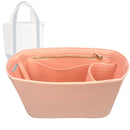 Organizer for [Small 3 Pocket Open Top Canvas Tote Bag, Lands End] Tote Purse Bag Insert Organiser Liner Shaper (Felt, Contour Fit)