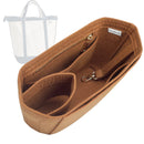Organizer for [Large 5 Pocket Zip Top Canvas Tote Bag, Lands End] Tote Purse Bag Insert Organiser Liner Shaper (Felt, Contour Fit)