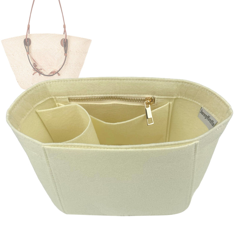 Organizer for [Small Anagram Basket bag in iraca palm and calfskin, Loewe] Tote Purse Bag Insert Organiser Liner Shaper (Felt, Contour Fit)