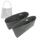 Organizer for [GG Emblem small bucket bag, 7.5W x 7.1H x 4.3D, Gucci] Tote Purse Bag Insert Organiser Liner Shaper (Felt, A Pair of Inserts)