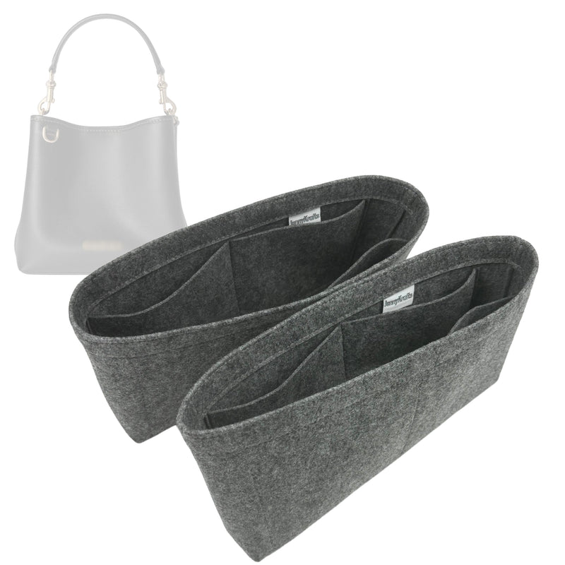 Organizer for [GG Emblem small bucket bag, 7.5W x 7.1H x 4.3D, Gucci] Tote Purse Bag Insert Organiser Liner Shaper (Felt, A Pair of Inserts)