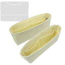 Organizer for [East/West, Strathberry] Tote Purse Bag Insert Organiser Liner Shaper (Felt, A Pair of Inserts)