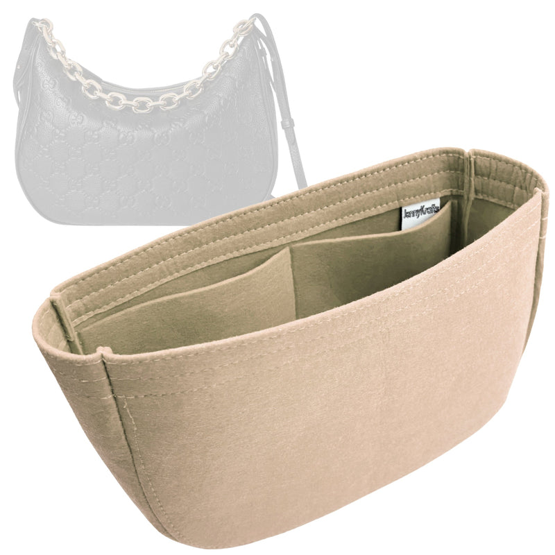 Organizer for [GG Emblem medium shoulder bag, 10W x 7.9H x 2D, Gucci] Tote Purse Bag Insert Organiser Liner Shaper (Felt, Perfect Fit)