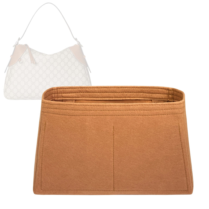 Organizer for [GG Emblem large shoulder bag, 14.6W x 9.1H x 3.1D, Gucci] Tote Purse Bag Insert Organiser Liner Shaper (Felt, Trapezoid Taper Shape)