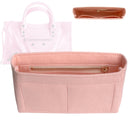 Organizer for [Le City Small, Balenciaga] Tote Purse Bag Insert Organiser Liner Shaper (Felt, Slim with Zip Pocket)