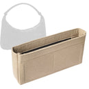 Organizer for [BV Wallace, Bottega Veneta] Tote Purse Bag Insert Organiser Liner Shaper (Felt, Slim with Zip Pocket)