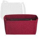 Organizer for [Mini Cobble Shoulder Bag, Bottega Veneta] Tote Purse Bag Insert Organiser Liner Shaper (Felt, Slim with Zip Pocket)