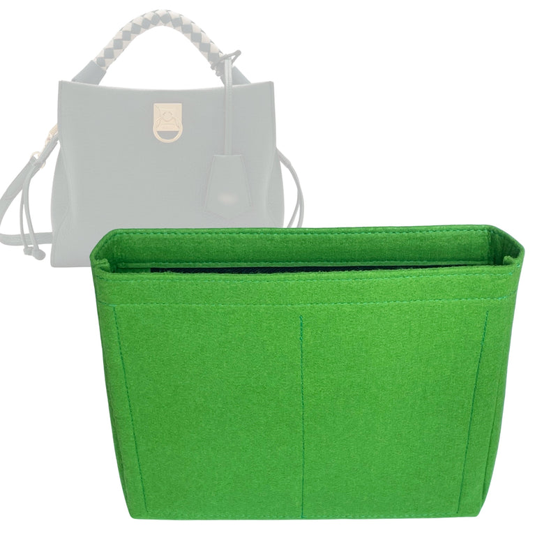 Organizer for [Iris Small, Mulberry] Tote Purse Bag Insert Organiser Liner Shaper (Felt, Slim with Zip Pocket)