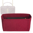 Organizer for [College Mini, Saint Laurent (YSL)] Tote Purse Bag Insert Organiser Liner Shaper (Felt, Slim with Zip Pocket)