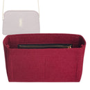 Organizer for [Gaby Zipped Pouch, Saint Laurent (YSL)] Tote Purse Bag Insert Organiser Liner Shaper (Felt, Slim with Zip Pocket)